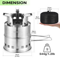 Estufa De Camping Portátil Para Sobrevivencia Quemando Madera Y Alcohol Para Excursiones Al Aire Libre Y BBQs Small Dual Fuel Camp Stove - details 5