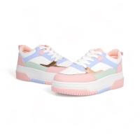 HLUNA - Zapatillas deportivas Coloridas Blanco Rosa y Azul Verde  - con Plataforma de 5cm - Moda Primavera - Color Claro y suave - D051 - details 0