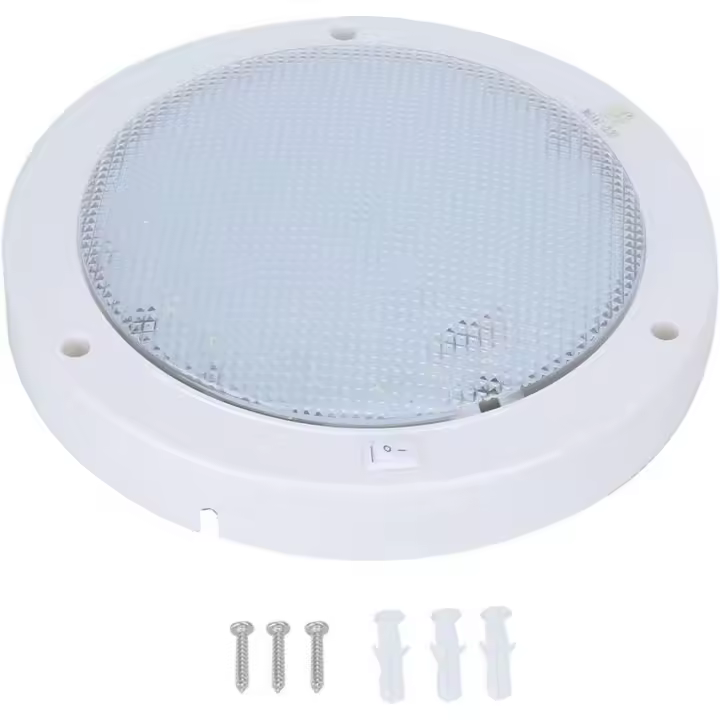Lámpara de techo LED redonda de 9 W para techo de caravana y yate - 1