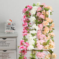 8pcs Guirnalda De Flores Artificiales De Cerezo Rosa 1.8M Para Decoración De Hogar Y Bodas Hechas De Seda No Alergénicas Para Exteriores - details 0