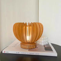 Lámpara De Mesa Nórdica Plegable DIY De Madera Con USB 220V Luz Nocturna Para Dormitorio Decoración Del Hogar Arte Ambiente - details 1
