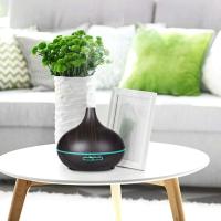 Humidificador ultrasónico colorido de grano de madera para el hogar, oficina, dormitorio, aceite esencial, difusor de aroma de madera, difusor de cebolla grande, grano de madera oscura - details 2