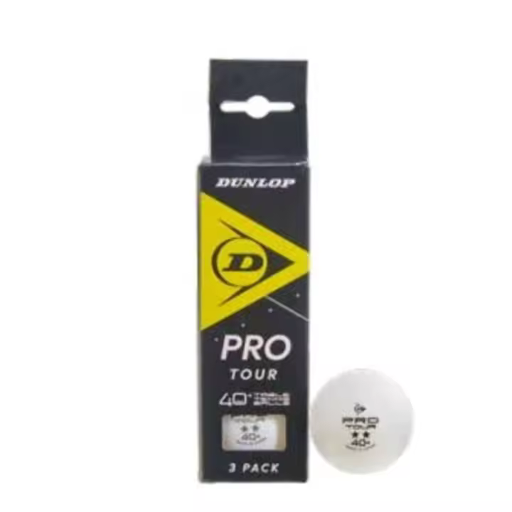 Pelotas Tenis Mesa Dunlop Pro Tour 3 bolas Blancas - 1
