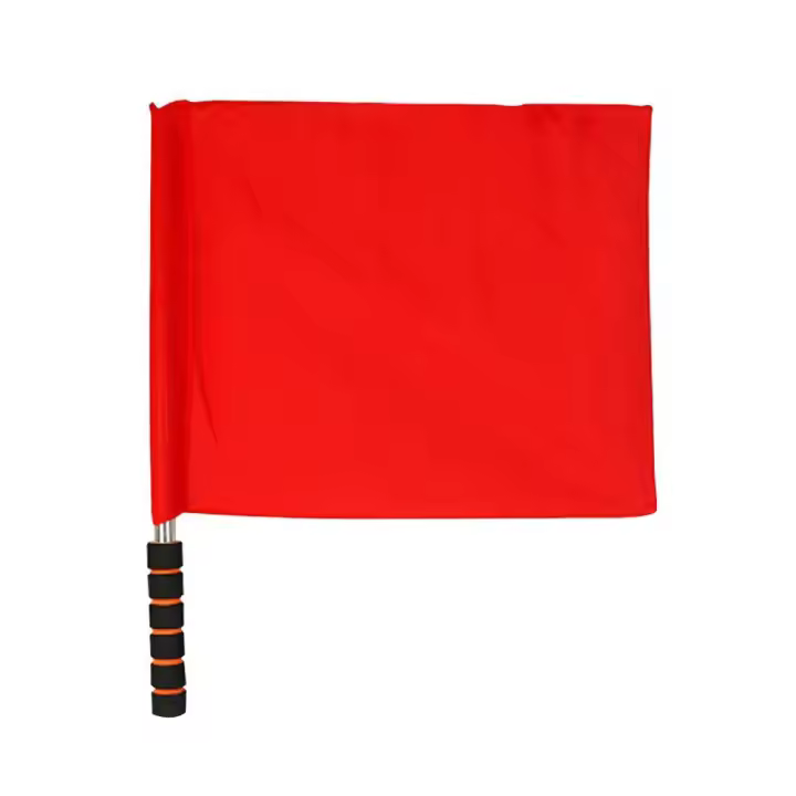 Bandera De Referee De Fútbol 1Pcs En Colores Rojo Blanco Amarillo Azul Y Verde Para Entrenamiento Y Competición Suministros De Referee - 1