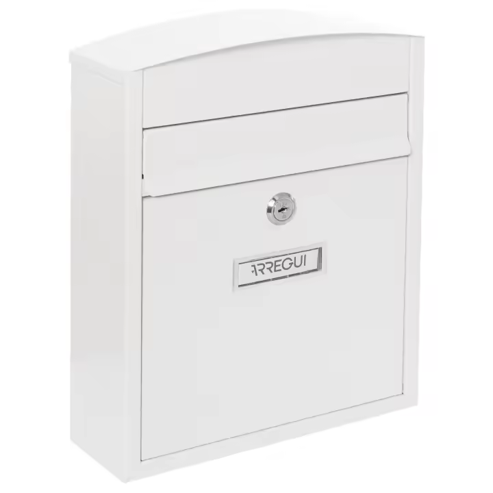 ARREGUI Compact E5731 Buzón Exterior de Acero Tamaño S (Correo DIN A5) | Buzón de Pared Pequeño | Buzón de Correo Individual | Antilluvia | Fácil de Instalar | Blanco - 1