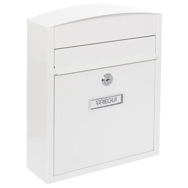 ARREGUI Compact E5731 Buzón Exterior de Acero Tamaño S (Correo DIN A5) | Buzón de Pared Pequeño | Buzón de Correo Individual | Antilluvia | Fácil de Instalar | Blanco - 1