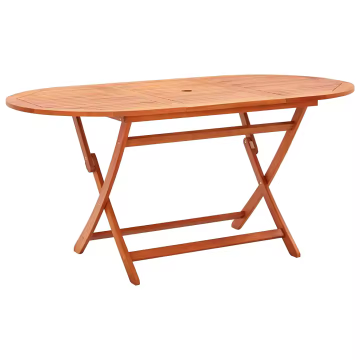 Mesa de Jardín plegable Madera de eucalipto 160x85x74 cm - 1