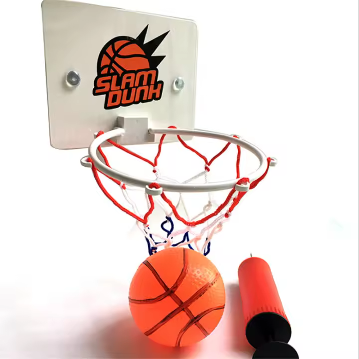 Mini Kit De Basquetbol Hoop Para Interior Con Tablero De Plástico Juguete Deportivo Para Hogar Divertido Para Niños Y Baño - 1