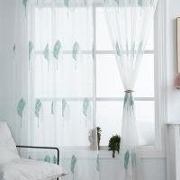 1PC Cortina De Tules Blancas Transparentes Para Sala De Estar Balcones Dormitorios Modernas Bordadas Cortina De Juego De Ventanas - details 5