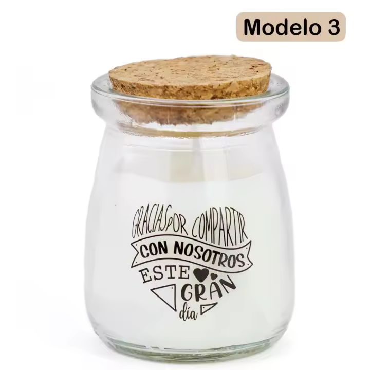 Pack de 6 a 30 unidades de velas con frases, Velas de soja, Velas para regalar, Detalles para invitados de boda, regalos para invitados boda, Recuerdos de bautizo, Velas bautizo, decoración de boda, Regalantes.com - 1