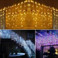 Guirnalda De Luces LED Para Exterior 4x0.6m Decoración Navideña Para Patio Fénix De Hadas Cortina De Luces Para Bodas Y Jardines - details 6