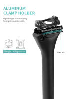 TOSEEK C70 Poste De Silla De Bicicleta De Carbono Ligero 27.2/31.6mm Mate Negro Para MTB Y Carretera Piezas De Bicicleta - details 2