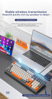 Teclado Mecánico De Juegos Inalámbrico K8 Con Retroiluminación Hot Swappable Bluetooth 2.4G Y Cableado Rojo Lineal Para PS4 PC Win Mac Gamer - details 3