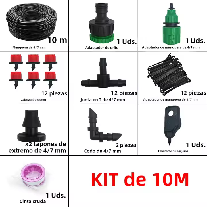 De Riego Por Drip System 5-20M Kit De Riego Para Plantas With Reguladores Ajustables Para Jardín Micro Irrigación - 1