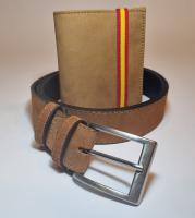 Conjunto de Cartera y Cinturón 100% Piel para Hombre - Diseño práctico y elegante - Hecho a mano - Regalo Especial - Calidad Garantizada - Cartera hombre piel - Cinturón hombre cuero - Lukkalia - kids and us - details 3