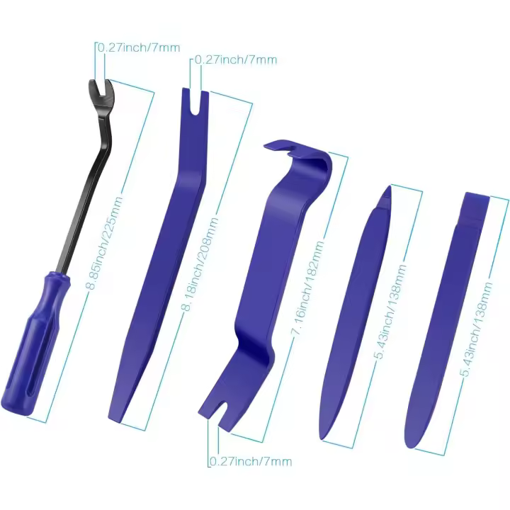 5 Pcs Trim Removal Tools,Sturdy Car Tools and Equipment, Car Trim Removal Kit,Trim Removal Tool for Car Radio Door Panel Audio Dashboard - 1