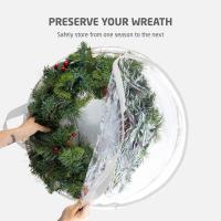 Bolsa De Almacenamiento Para Coronas Navideñas 24/30 Pulgadas Transparente PVC Foldable Contenedor De Árbol De Navidad - details 7