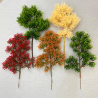 Planta Artificial De Ciprés Pino Plástico Para Escritorio Jardín Miniatura Árbol Con Ramas Para Decoración De Interiores - details 0
