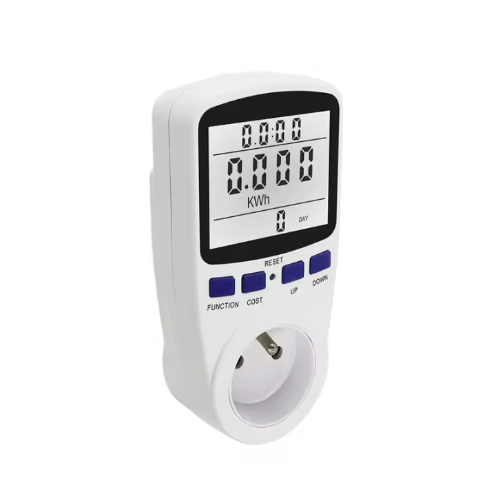 Vatímetro digital LCD, Toma AV de 220V, medidor de potencia, Energía, kWh, Mide Corriente, analizador, EU - 1