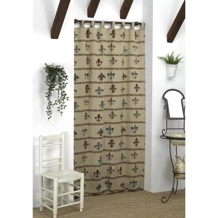 Cortina de Calle Alpujarra 140x240 cm con Diseño Exclusivo  en Jacquard – Ideal para Puertas, Ventanas, Patios y Cocinas Rústicas, Alta Calidad, Privacidad y Protección Solar Mommata - 1