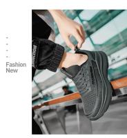 Zapatos De Correr Para Hombre Transpirables Zapatillas De Deporte Mesh Respirable Suela De Goma Antideslizante Para Gimnasio Y Tenis - details 19