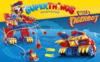 SUPERTHINGS RIVALS OF KABOOM Wild Tigerbot – Robot Tigre transformable. El Robot se transforma en un vehículo. Incluye 1 Wild Kid y 1 Wild SuperThing exclusivos - details 0