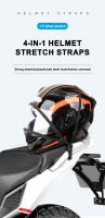 Cuerda Elástica Para Motocicleta SEAMETAL Correa De Fijación Para Casco Ajustable Tamaños 60cm/90cm Accesorio De Equipaje - details 0