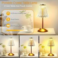 Lámpara De Mesa Inalámbrica Recargable Con 3 Modos De Color LED Táctil Portátil Para Dormitorio Sala De Estar Restaurante Exterior - details 2