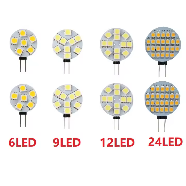 2PCS Bombilla LED G4 5W 2.4W 1.8W 1.2W Luz Caliente Y Fría Interchangeable Por Lámpara De Haluro Universal DC12V 180 Grados - 1