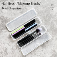 Caja De Almacenamiento Para Pinceles De Uñas Rectangular Transparente 1Pc Con Decoraciones De Strass Herramientas De Arte De Uñas - details 5