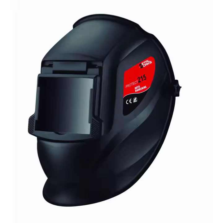 AS829000215 METALWORKS PANTALLA DE SOLDADURA PROTECT 215 - DIN 11. Capacidad DIN: 11 Tamaño de ventana: 102 x 80 mm. Casco de Seguridad modelo Protect 215 de MetalWorks adecuado para las soldaduras MMA, MIG/MAG y TIG. Pantalla de soldadura fija . - 1