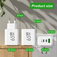 Cargador de GaN Tipo C PD Con 3 Puertos USB Adaptador De Carga Para El iPhone 15 14 Xiaomi Samsung Compatible Universal - details 5