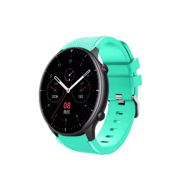 Correas de silicona para Amazfit GTR GTR 2 GTR 3 GTR 4 GTR 2e pulseras de colores para reloj inteligente smartwatch, tejido suave impermeable cierre con hebilla