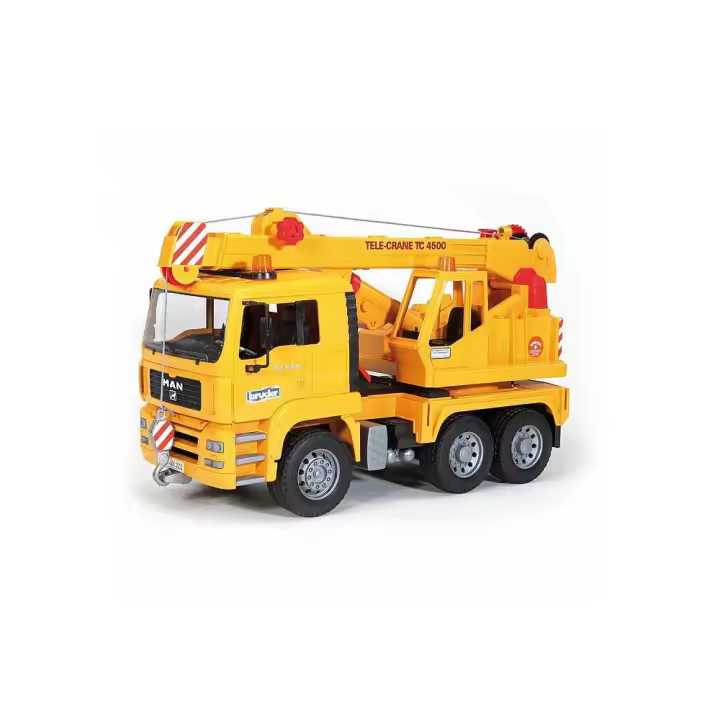 Bruder Camión Grúa MAN Vehículo de Construcción Cabina Basculante Espejos Abatibles - 1