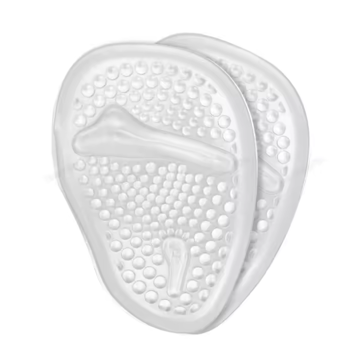 Suela De Silicona Media Para Mujer Almohadillas De Mezquita Alivio Del Esfuerzo En La Parte Delantera Del Pie Cómodas Y Antideslizantes Absorción De Choque Para Zapatos Cuidado Del Pie - 1
