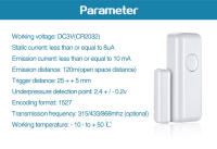 Detector De Puerta Inalámbrico GauTone 433MHz Para Sistema De Alarma Sensor De Ventana Con Alertas Para El Hogar - details 1