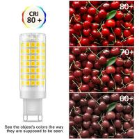 Bombilla LED G9, sin parpadeo, lámparas LED de 7 W, Blanco frío, 6000 K, 650 LM, Luz halógena de 60 W equivalente a Ahorro de Energía, ánguo de 360 Grados, AC220-240 V, paquete de 6 - details 0
