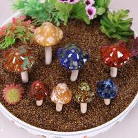 Juego De 4 Decoraciones De Jardín Coloridas En Cerámica Sombreros De Hongo Realistas No Desvanecientes Escultura De Toadstool - details 1