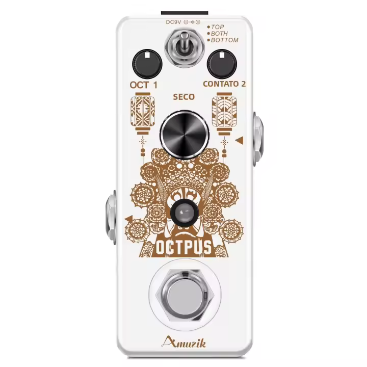 Pedal De Octava Amuzik Para Guitarra Eléctrica Efectos Polifónicos Precisos Generador De Octavas Pedal Octopus Bypass Verdadero - 1