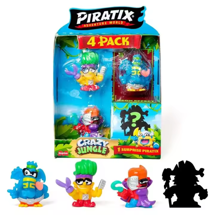 Piratix Adventure World Crazy Jungle Pack 4 Figuras 1-6 40607 MAGIC - 1