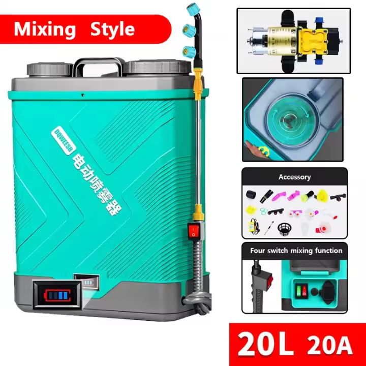PULVERIZADOR eléctrico agrícola con pantalla de nivel de electricidad, dispensador de pesticidas inteligente de Ultra alta presión, herramientas de jardín - 1