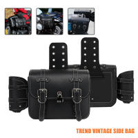 Bolsas De Silla De Motocicleta PU Cuero Universal Vintage Marrón Bolsa Lateral Con Herramientas Y Guantes Impermeable - details 21
