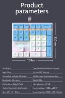 Teclado Numérico Mini APAYADO K33 33 Teclas Tejido Mécanico Azul RGB PBT Para Tesorería / Contabilidad / Finanzas - details 7
