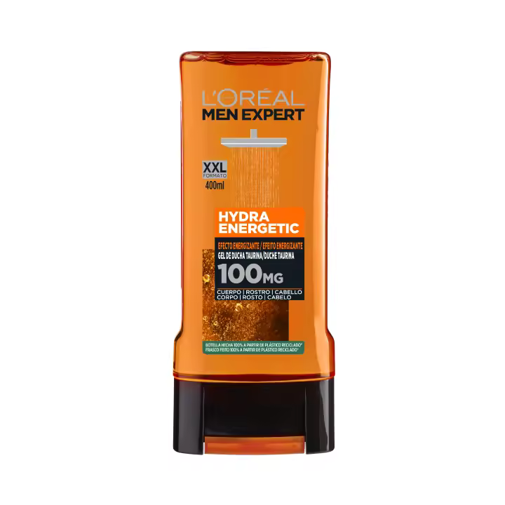L'Oréal Paris | Men Expert gel de ducha Hydra Energetic formulado con taurina para proporcionar un chute de energía por las mañanas - 1