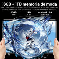 2025 5G Nueva tableta global de 10,1 pulgadas Android 16GB Ram 1TB ROM Android 13,0 WiFi 20000mAh 14 Pantalla completa de la Red nuclear - details 8