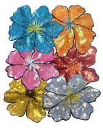 1 Pieza De 20CM De Flores De Lentejuelas Brillantes En Rojo Naranja Azul Dorado Plateado Rosa Para Vestido De Noche Traje De Baño DIY Aplicación - details 10