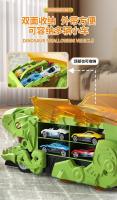 Juguete De Camión Tyrannosaurus Con Dinosaurio Alimentador Y Almacenamiento Deformable Con Coche De Carreras De Aleación Juguete De Transporte Plegable Para Niños - details 6