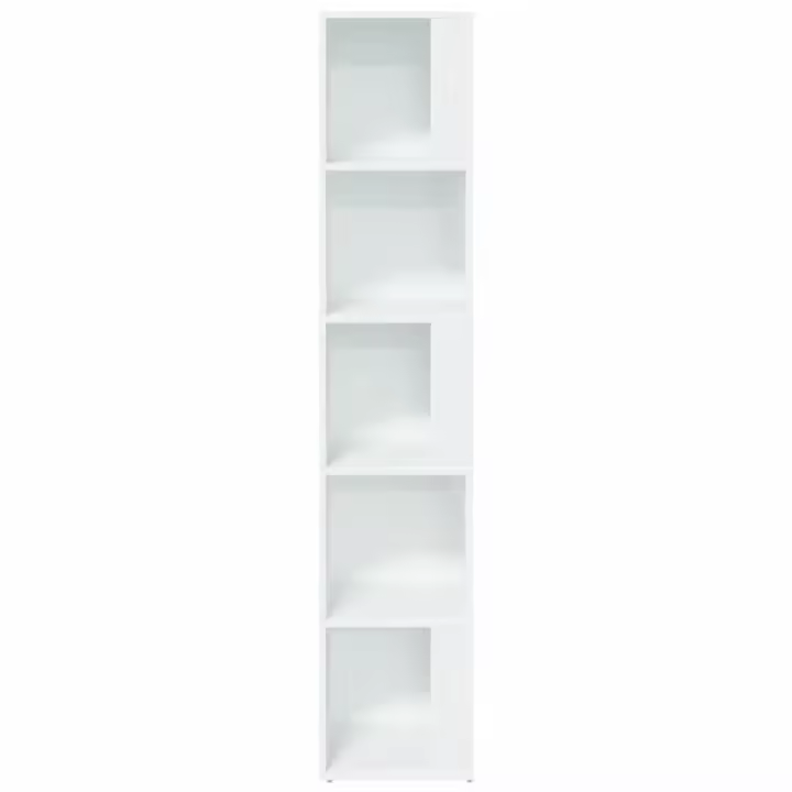 vidaXL Mueble de esquina madera contrachapada blanco 33x33x164,5 cm - 1