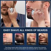 Mini Shaver,Electric Razor for Men with LCD Display,Portable Pocket Size Beard Trimmer,Cordless Rechargeable Rotary Shavers - details 1