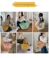 Bolso de paja tejida grande - Nueva tendencia, casual, sencillo, versátil, bandolera para mujer, verano, bolso de gran capacidad. - details 9